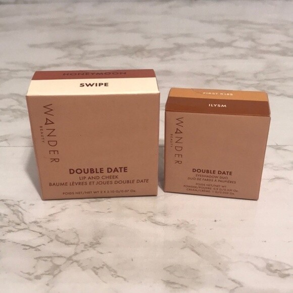 Wander double date lip and cheek , and eyeshadow duo make up beauty bundle - Picture 2 of 8